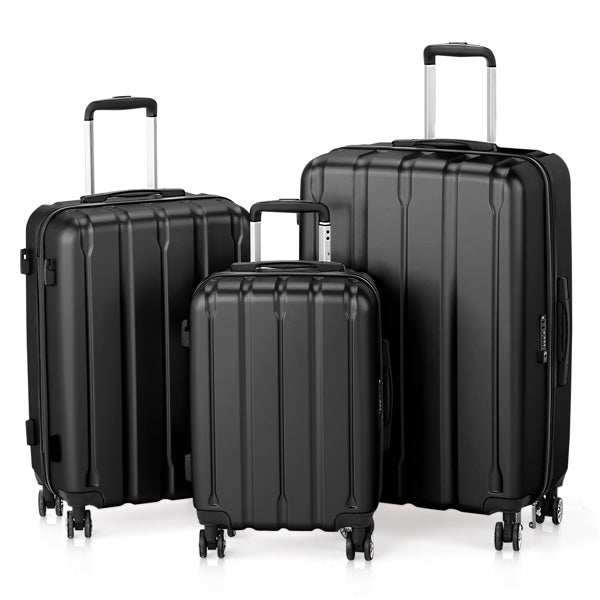 Set de 3 valises rigides – Design rayé vertical en ABS & PC