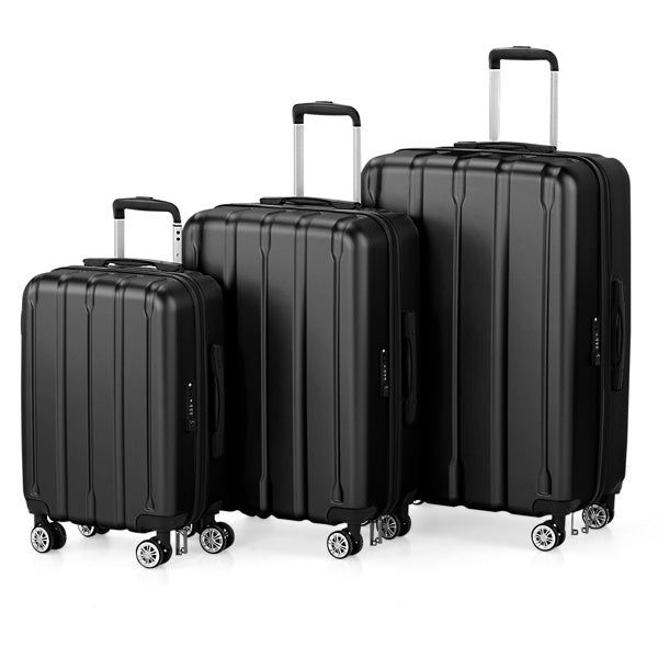 Set de 3 valises rigides – Design rayé vertical en ABS & PC