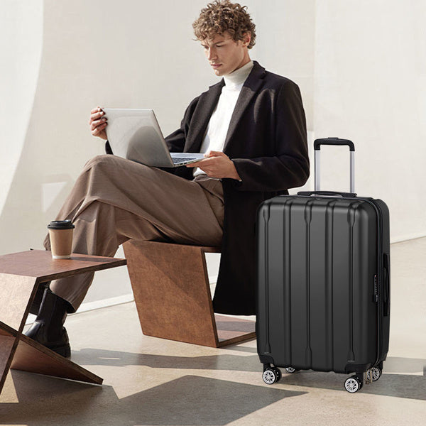 Set de 3 valises rigides – Design rayé vertical en ABS & PC